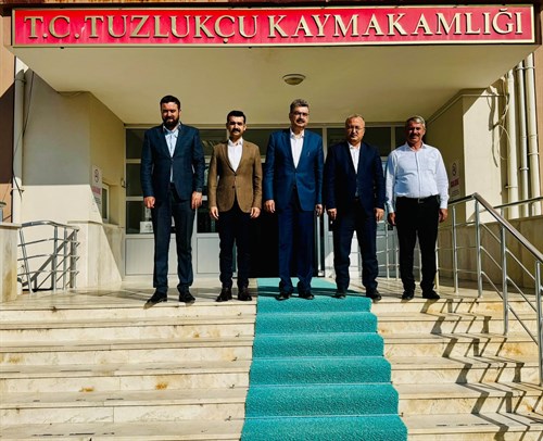 Sn. Orhan ERDEM, Sn. Dr. Mehmet ÖZEL, Sn. Subhan GÜNALTAY ve Sn. Mevlüt TURPÇU, Kaymakamımız Sn. Muhammet ÇINARKA'ya nezaket ziyaretinde bulundular.